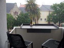 Balcony with drinks tray