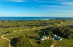 aerial view of Kasouga Farm
5kms of coast line with farm house and 2 cottages 2.5kms from the beach with awesome views