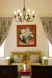 Living room with fireplace