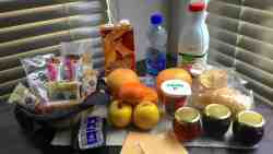 Self help breakfast stocked daily