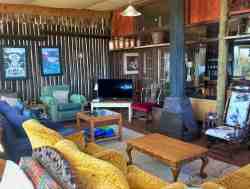 Lounge (communal) with dstv and fireplace