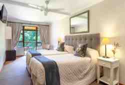 Room 4:  Bedroom size :  6m x 2.8m.   1 x Twin bedded room which is two single beds (2 x 1.9 x 0.90 meters) with en-suite shower.