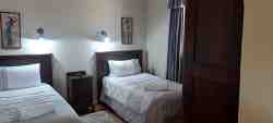 Room 1, Twin room (2 x single beds) 
* Bedroom
Can accommodate 2 people only.