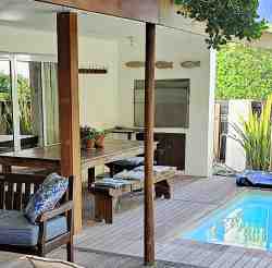 Braai area with large table that can seat 12 people 