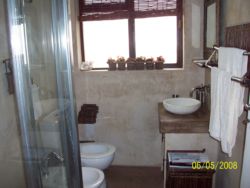 2nd Bathroom which is shared between 2nd&3rd Bedroom.Shower,bidet,stone hand basin and toilet.