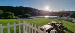 Cottage 1 - braai patio & lovely river view