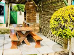Braai area and seating outside