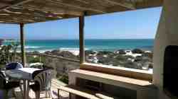 Semi-enclosed BBQ/braai corner on first floor deck, overlooking ocean