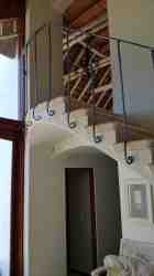 Interior staircase, showing open balustrades.  Young children should be supervised.