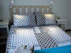 Double bed in bedroom