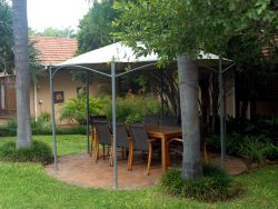 Outside seating area of the restaurant