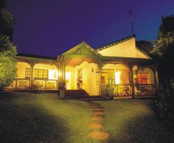 Entrance at night