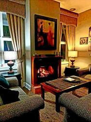 Fireplace in the dining room