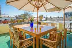 The entertainment sundeck/ barbeque area  