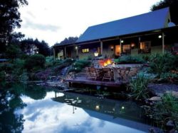 Stone Manor-deck over the pond