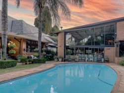 Outdoor heated swimming pool.