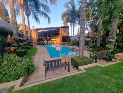 Outdoor heated swimming pool.