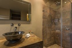 Bathroom with lake view