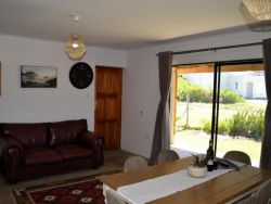 Open plan living area from kitchen