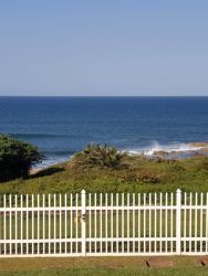 Beach House view onto  rocks