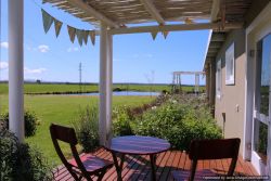 Wooden deck outside main bedroom