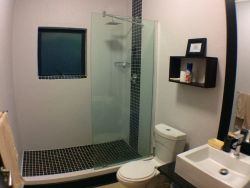 Downstairs en-suite with bath/shower