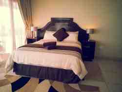 Executive sea view room 17 with en-suite spa bath & shower. Balcony.