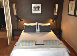One of two identical double rooms