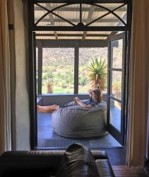 giant beanbag on covered verandah