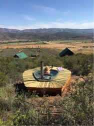 Hot tub near the Hinge- back.
 ( Model  not included)