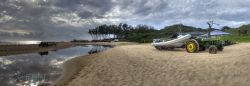 Our set up on the beach
