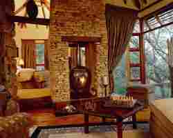 Tsala Suite Lounge fire place