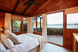 View from waterfront chalet main bedroom