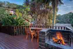 Hillside deck and braai