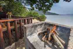 Waterfront chalet barbecue