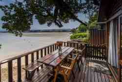 Waterfront chalet deck