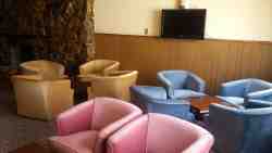 Guest lounge with a fire place, free wifi and DSTV