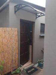 Front door to cottage