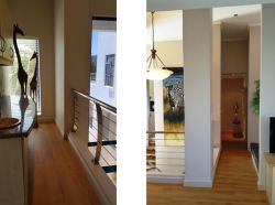 Upstairs pajama lounge and coffee station