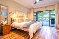 Fourth bedroom ensuite with garden views