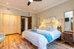 Fourth bedroom ensuite with garden views