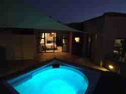 Superior room and Jacuzzi, view from the patio.