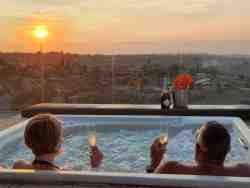 Watching the sun set at Weston Guest House.