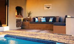 The outside braai lounge is the most popular outdoor spot at the villa.