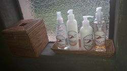 Toiletries at WoodStay Lodge